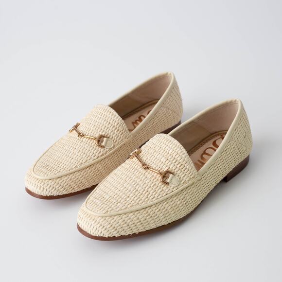 Sam Edelman Loraine Bit Loafer in Linen Raffia - Picture 1 of 7